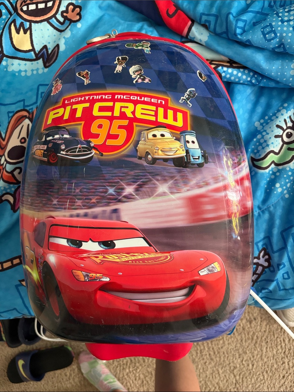 Cars Lightning McQueen Pit Crew 95 Kids Backpack - Red